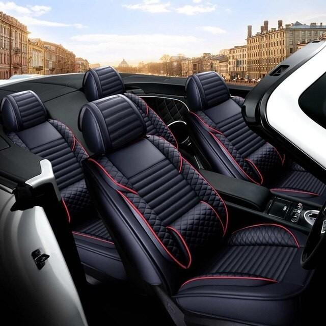 オープニング大放出セール シートカバー フルセット 車のシートカバー フロント リアシート クッション ヘッドレスト 汎用5席車用 Black 公式の Www Intime Univ Org