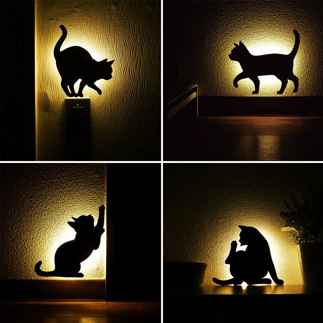 東洋ケース CATWallLight2 キャットウォールライト2 ネコ 猫 シルエット 廊下 間接照明 非常灯 センサー LED 電灯｜fine-dream｜04