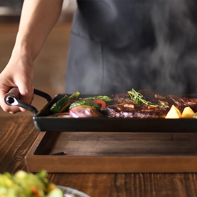 【新品最安値】大人の鉄板 大サイズ 大人の鉄板 IH対応 オークス 鉄板 大 蓋付き 鉄製フライパン 日本製 燕