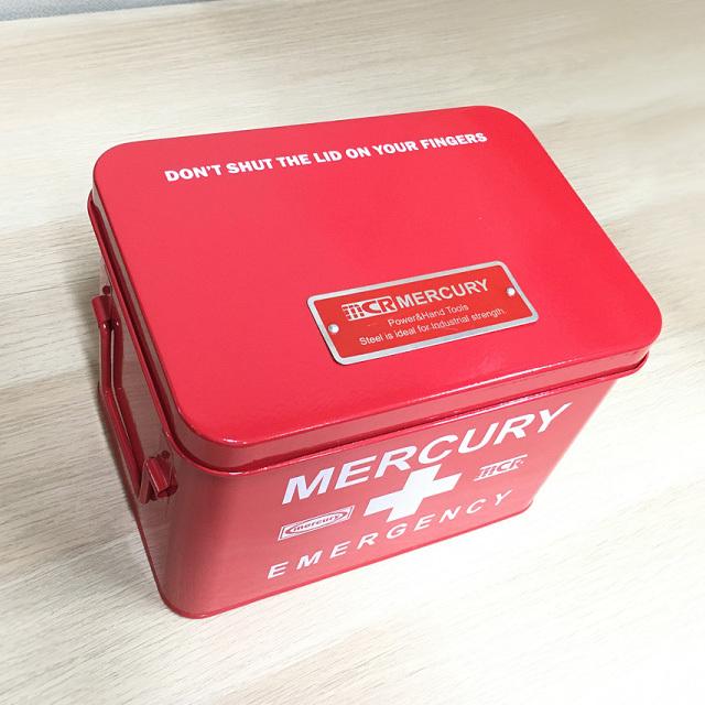 88%OFF!】MERCURY マーキュリー 救急箱 エマージェンシーボックス MEBUEB 救急箱 マーキュリー MERCURY エマージェンシーボックス MEBUEB アメリカン雑貨 ブリキ 救急箱 救急ボックス 薬 BOX インテリア 雑貨 インテリア 収納