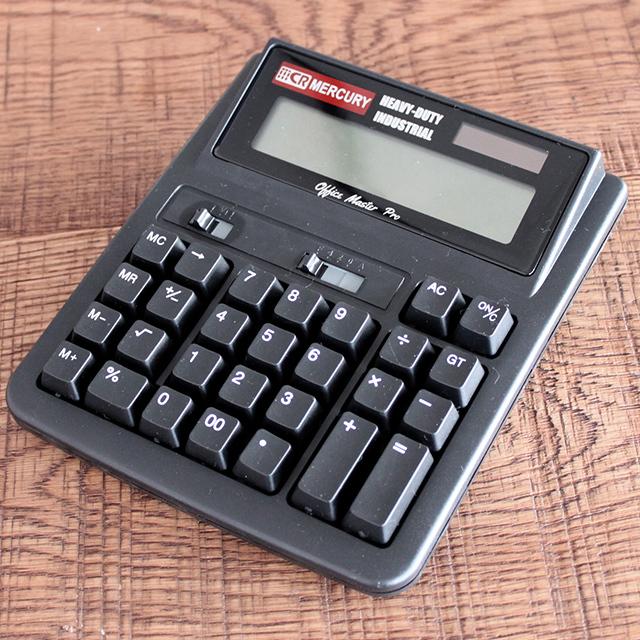 MERCURY（マーキュリー） 電卓 12桁 計算機 ソーラー カリキュレーター