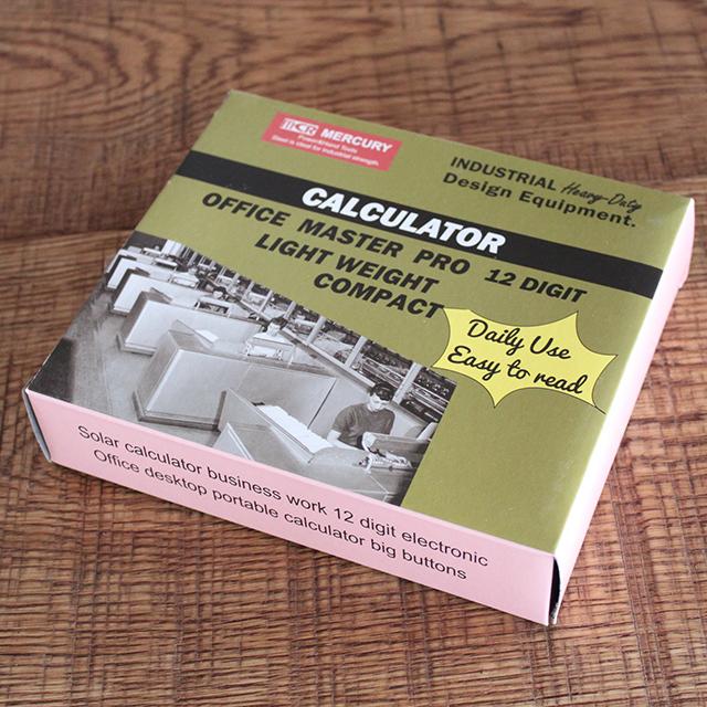 MERCURY（マーキュリー） 電卓 12桁 計算機 ソーラー カリキュレーター