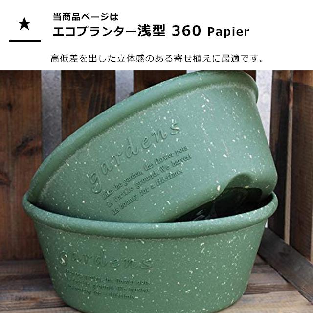 植木鉢 大型 おしゃれ プラスチック 室内 エコプランター浅型 360 11L 直径36.3cm 高さ15.3cm 八幡化成 gardens パピエ｜fine-dream｜10