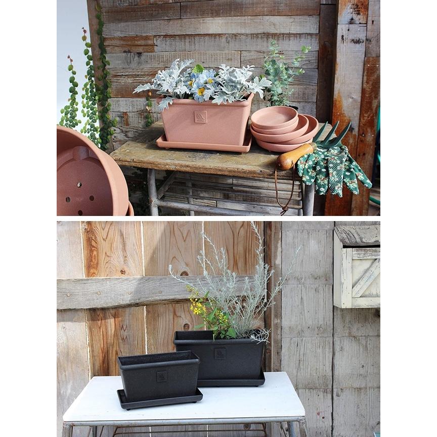 gardens 植木鉢 おしゃれ プラスチック 室内 エコプランター角型ワイド