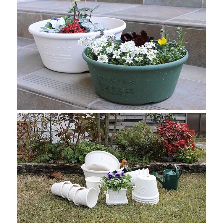 gardens 植木鉢 おしゃれ プラスチック 室内 エコプランター浅型 300