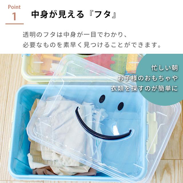 収納ケース 収納ボックス スパイス 中身が見やすいスマイルボックス L