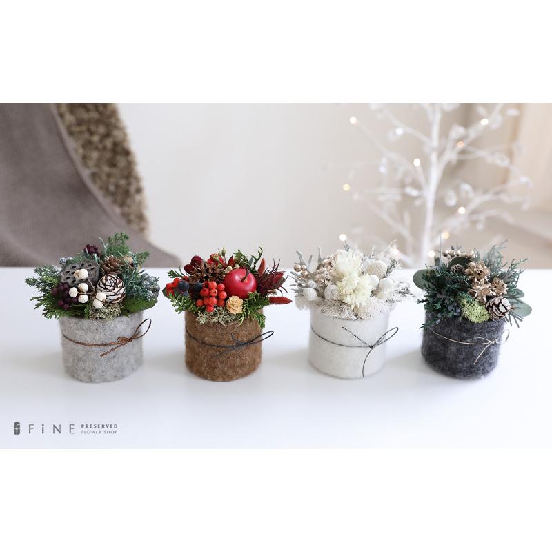 プリザーブドフラワー ギフト コロン ウィンター クリスマスアレンジ