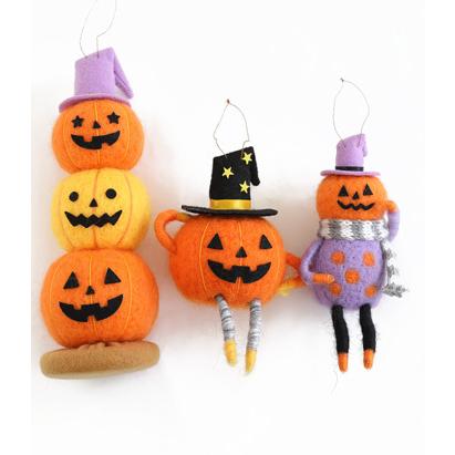 ハロウィン 飾り パーティ インテリア フェルトオーナメントA・B/15時