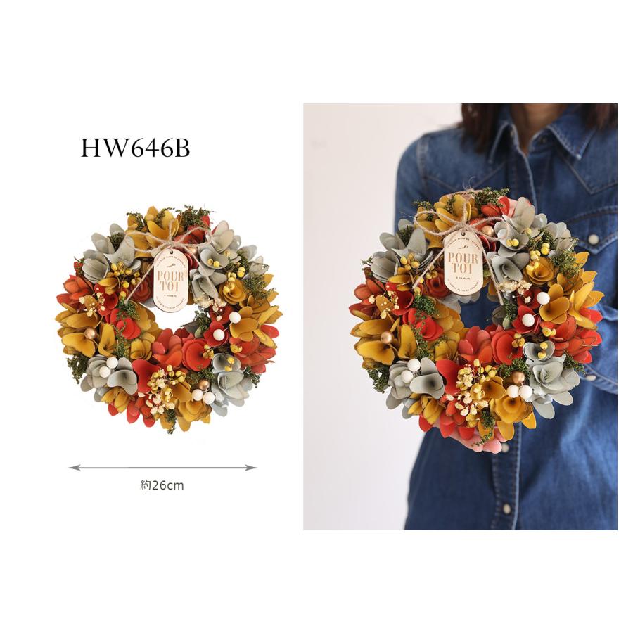 フラワータペストリー　アンティークカラー　ドライフラワーリース アンティークカラーの冬色リース ◇ クリスマスリースにも
