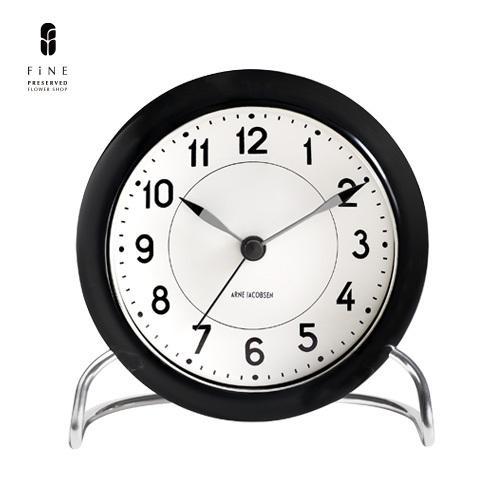 一覧表時辰儀 黒いこと 白いこと 15時までのご申し付けるであしたつく 差し上げ物 差し上げ物 時辰儀 ヤコブセン 北欧 室内装飾 ARNE JACOBSEN TableClock STATION 目覚まし時計-家具、インテリア
