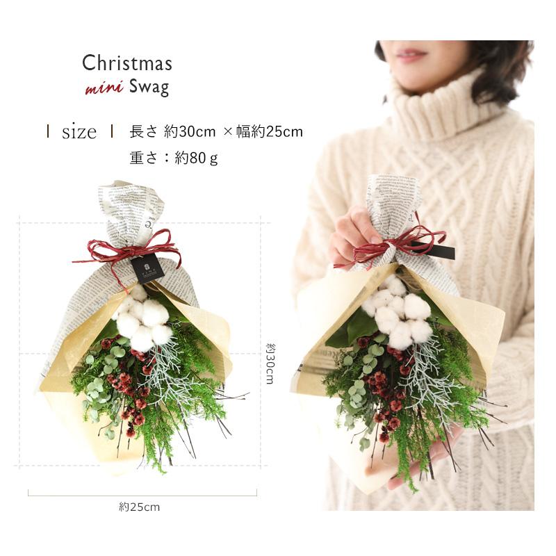 クリスマス ミニスワッグ プリザーブドフラワー ナチュラル インテリア