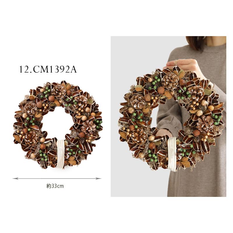 クリスマス輸入リースLサイズ クリスマスリース 玄関 クリスマス