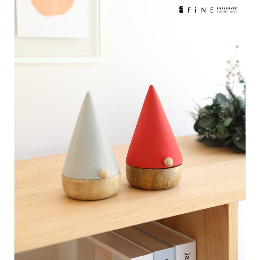 WOOD キャニスター サンタクロース(L) : プリザーブドフラワー