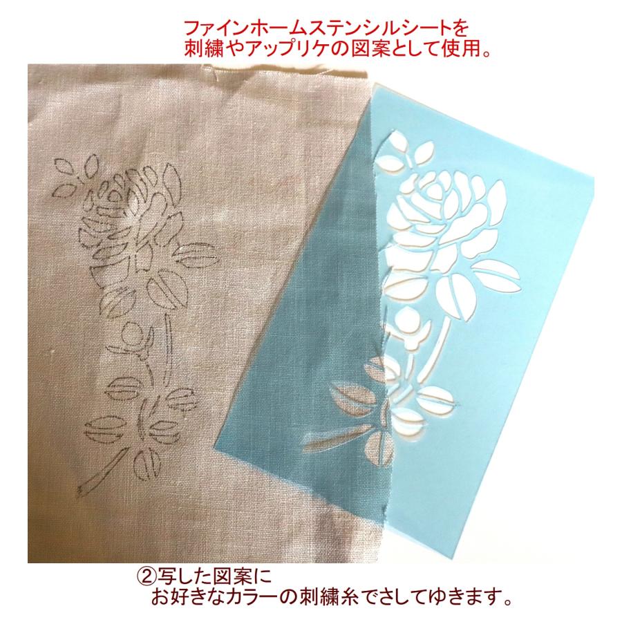 ファインホームのステンシルシート トロピカルフルーツLサイズ fh-053L