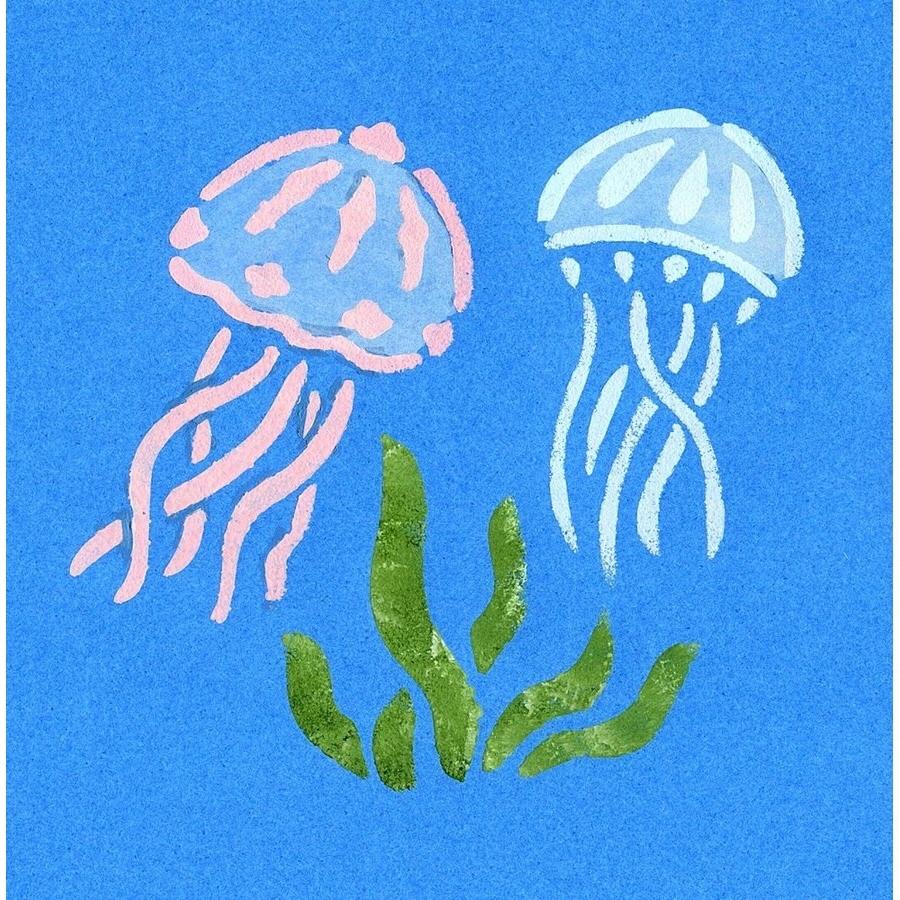 ファインホームのステンシルシート クラゲB Mサイズ fh-373m