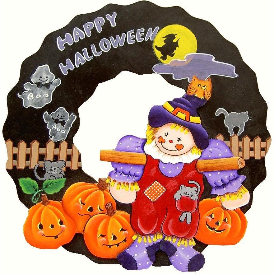 ご自分で描く図案付トールペイント白木素材セット mh-436 ハロウィン