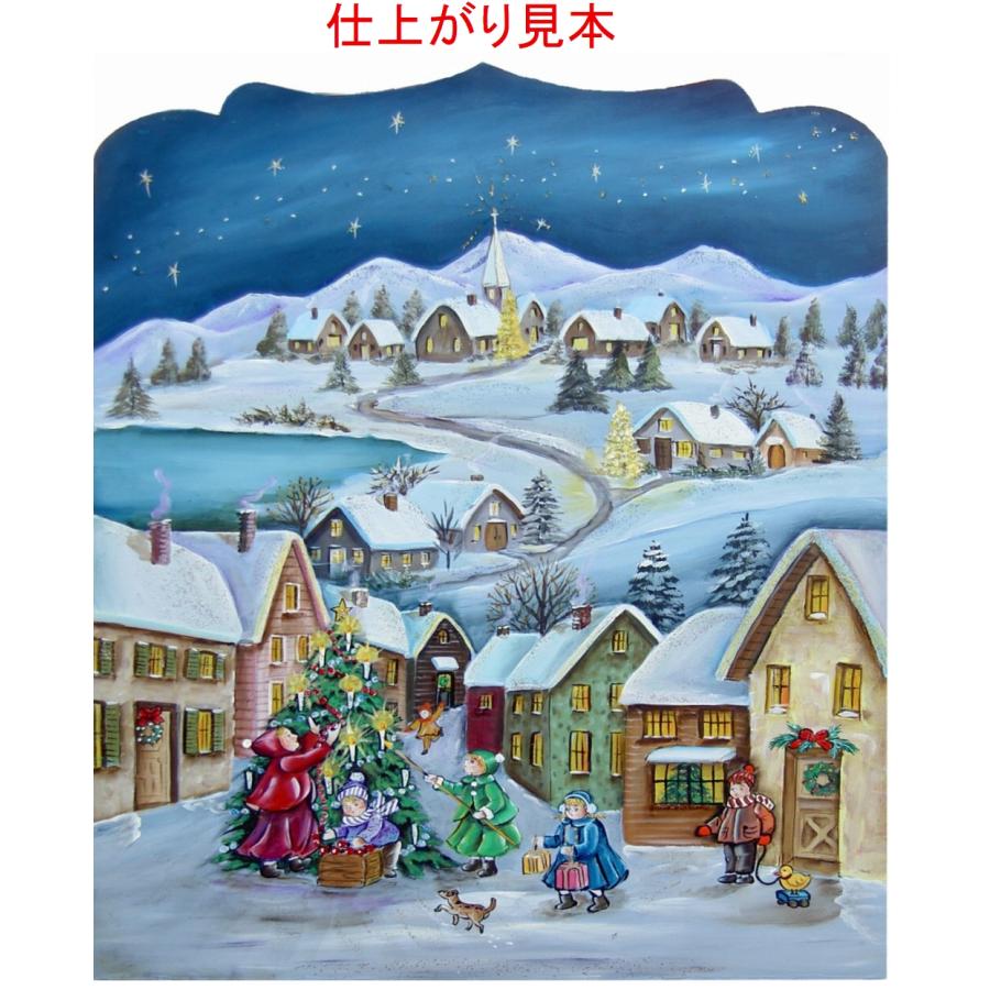 ご自分で描く図案付トールペイント白木素材セット mh-557 クリスマス