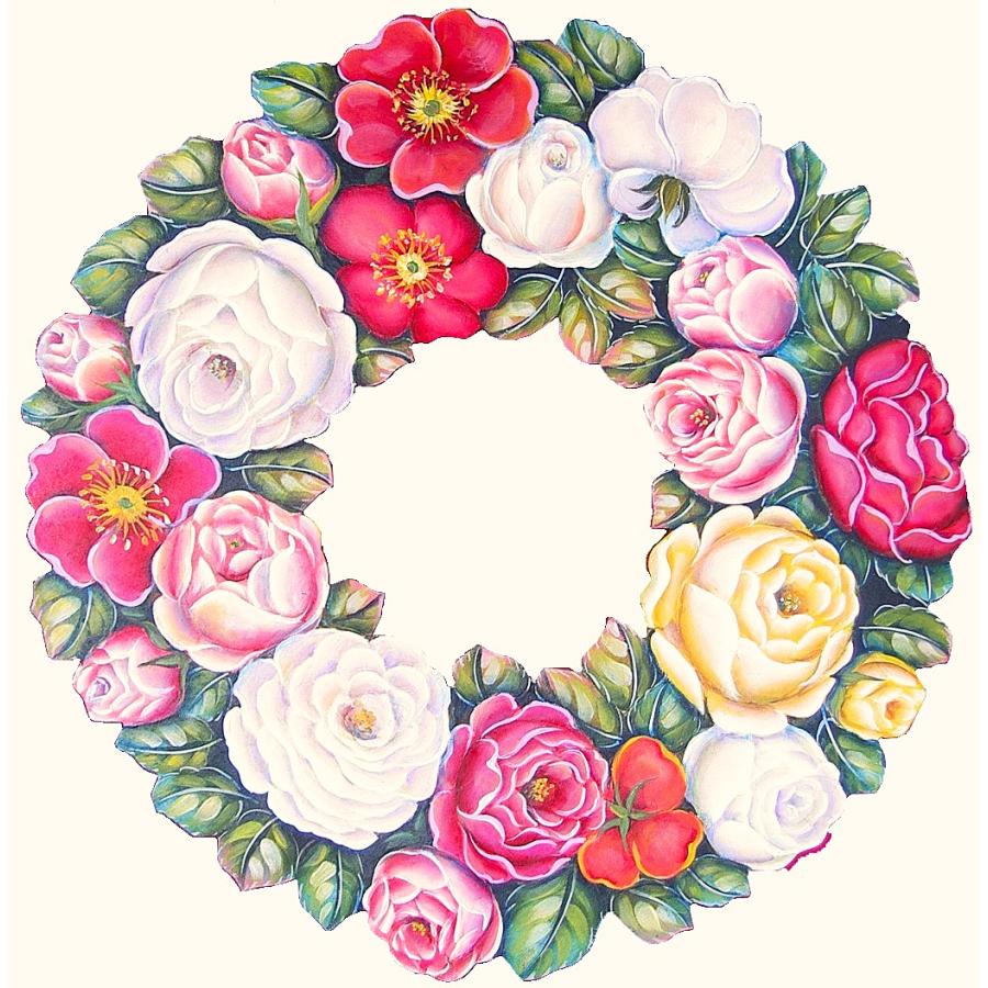 畑田美恵子のご自分で描く図案付トールペイント白木素材セット mh-561