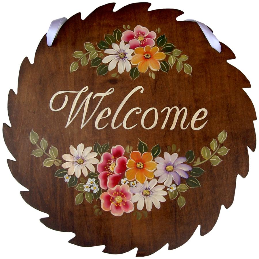 ご自分で描く図案付トールペイント白木素材セット mh-580 ウェルカム