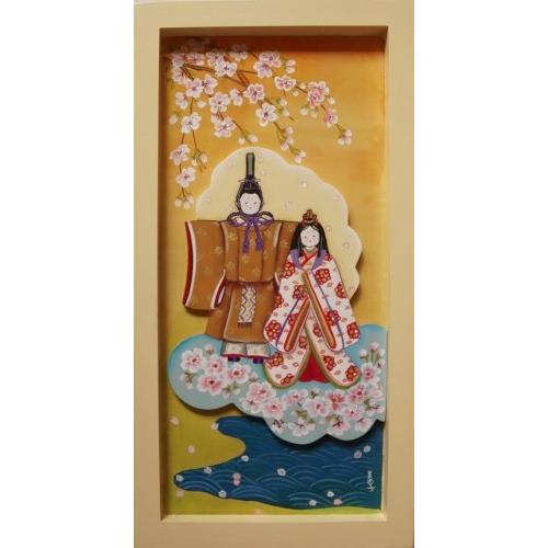 トールペイント作品(2個) 畑田美恵子のご自分で描く図案付トールペイント白木素材セット cw-430