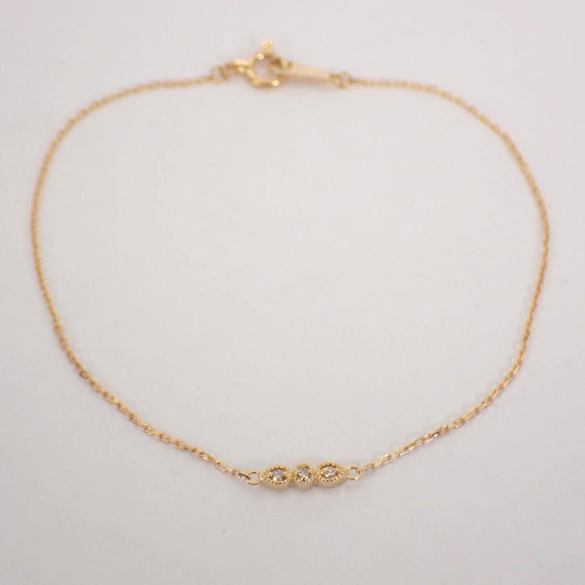 【中古】agete/アガット K18 ダイヤモンド ブレスレット[g235-27］｜fine-jewellery｜04