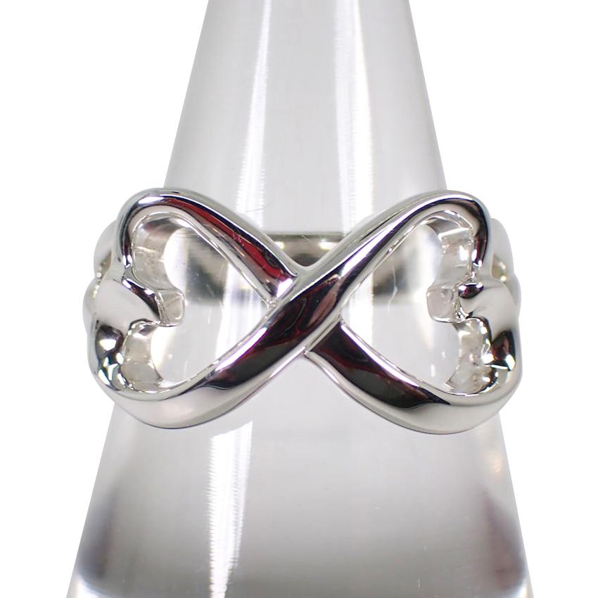 中古】TIFFANY/ティファニー 925 ダブルラビングハート リング 13.5号 