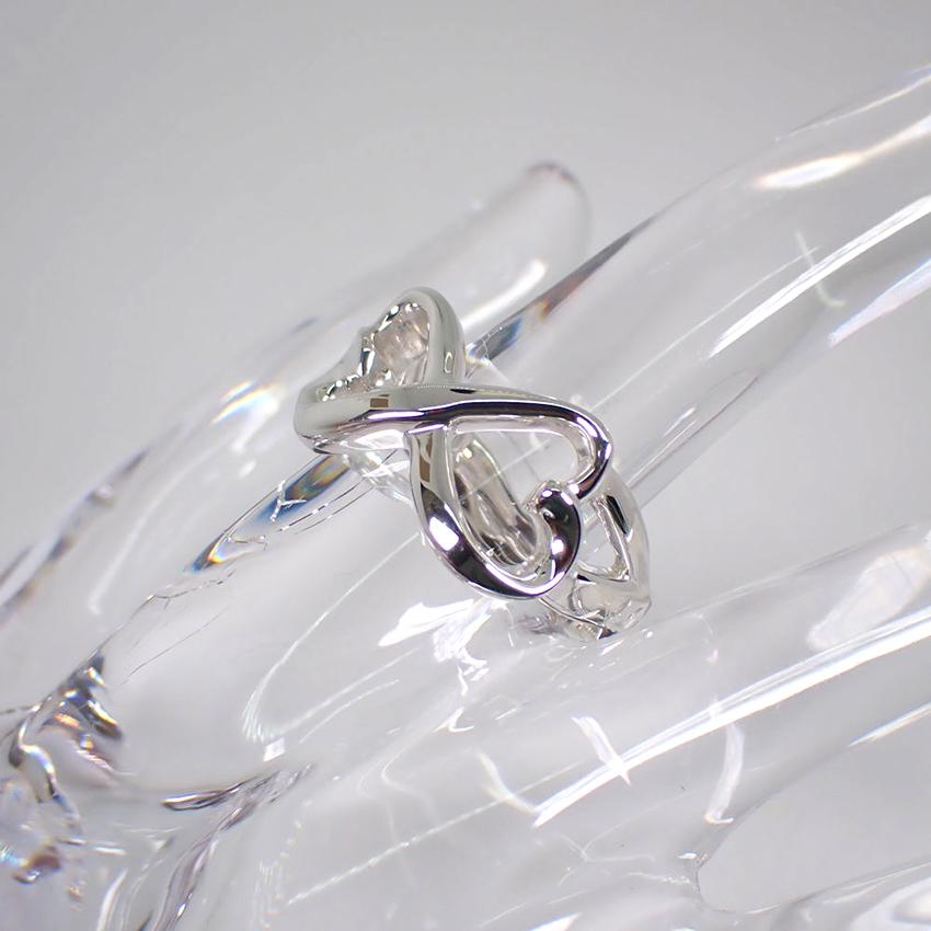 中古】TIFFANY/ティファニー 925 ダブルラビングハート リング 13.5号 