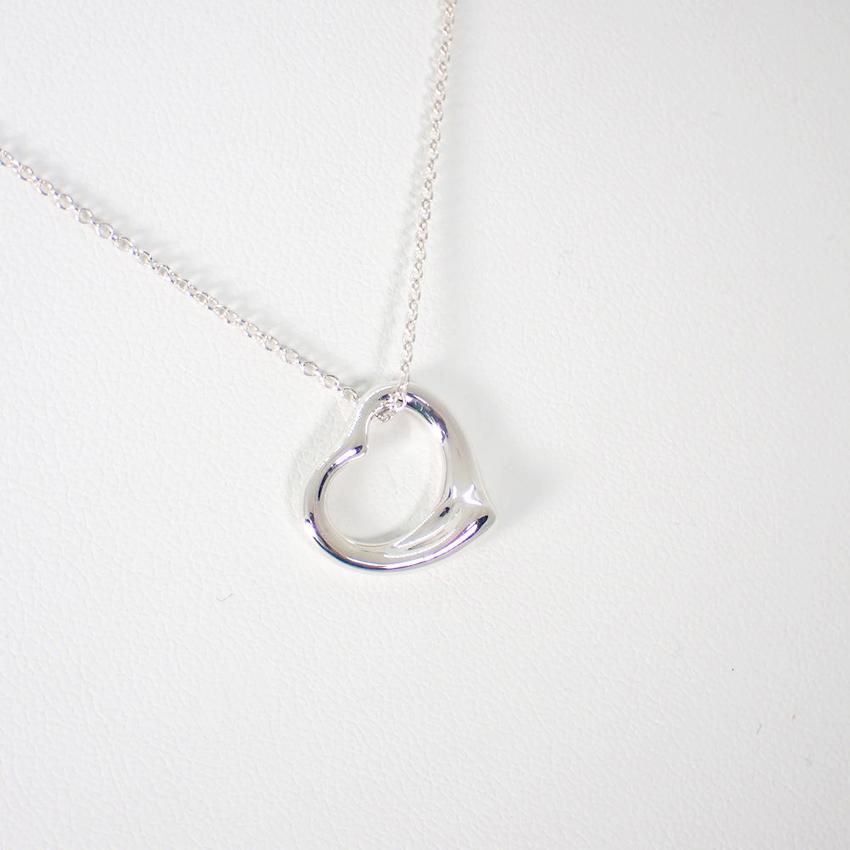 【中古】TIFFANY/ティファニー 925 オープンハート ペンダント/ネックレス/j14-10_2
