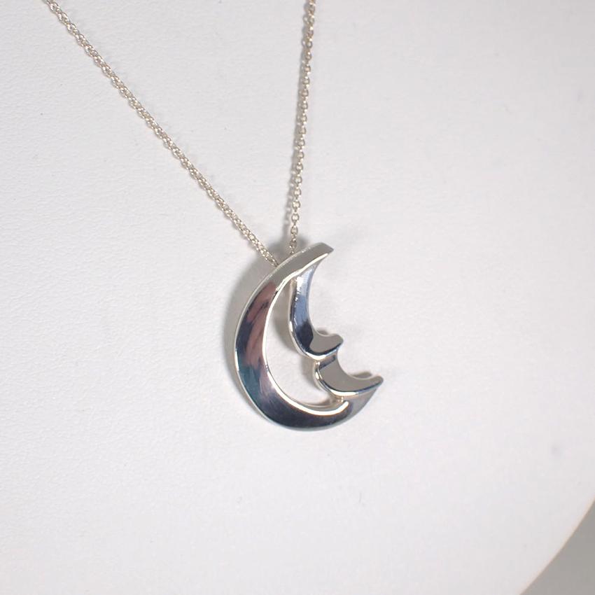【中古】TIFFANY/ティファニー 925 クレセントムーン ペンダント/ネックレス/j159-75_2