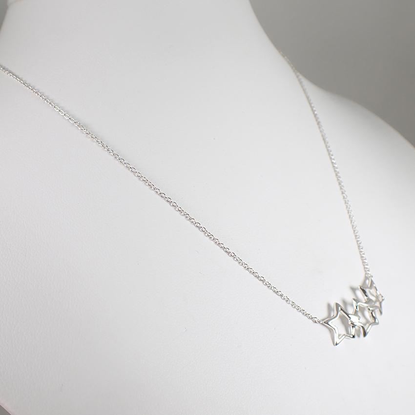 【中古】TIFFANY/ティファニー 925 トリプルスター ネックレス/j165-12_2