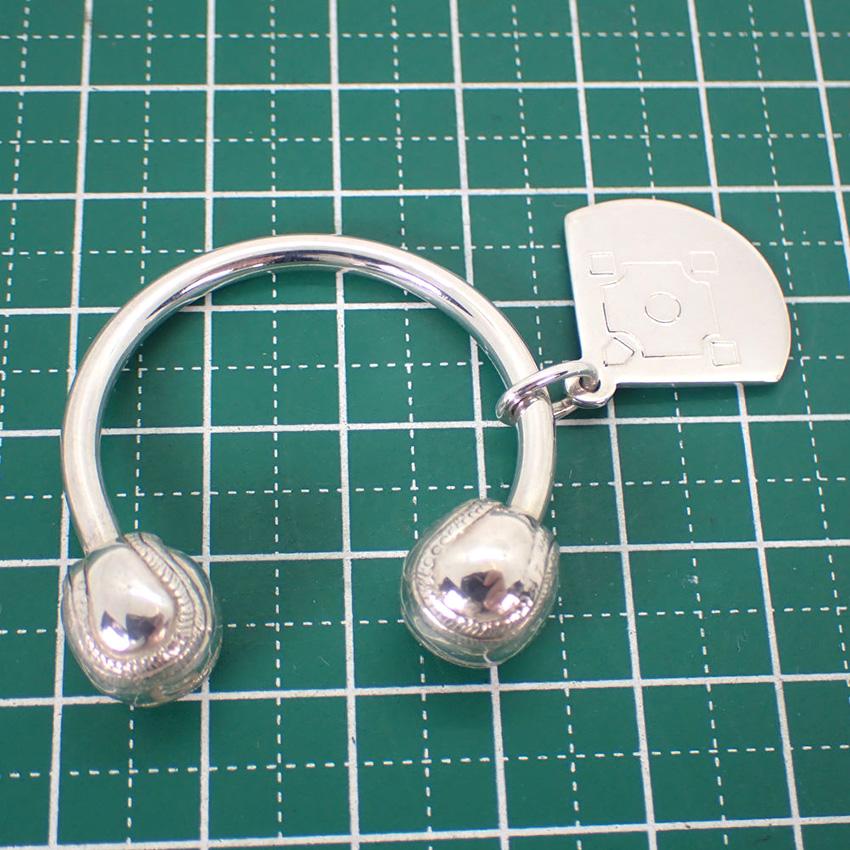 【中古】TIFFANY/ティファニー/925/ベースボール/キーリング/j86-6_9