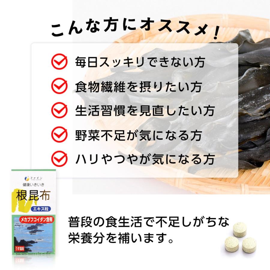 根昆布エキス粒 50日分(500粒入) うす塩味 鉄 マグネシウム フコイダン 含有 ミネラル ファイン｜fine-kagaku｜02