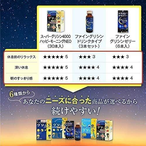 グリシン ドリンクタイプ 6本(50ml) グリシン 3000mg テアニン 200mg GABA 100mg サプリ アミノ酸 休息 サポート サプリメント 男性 女性 健康食品 ファイン｜fine-kagaku｜06