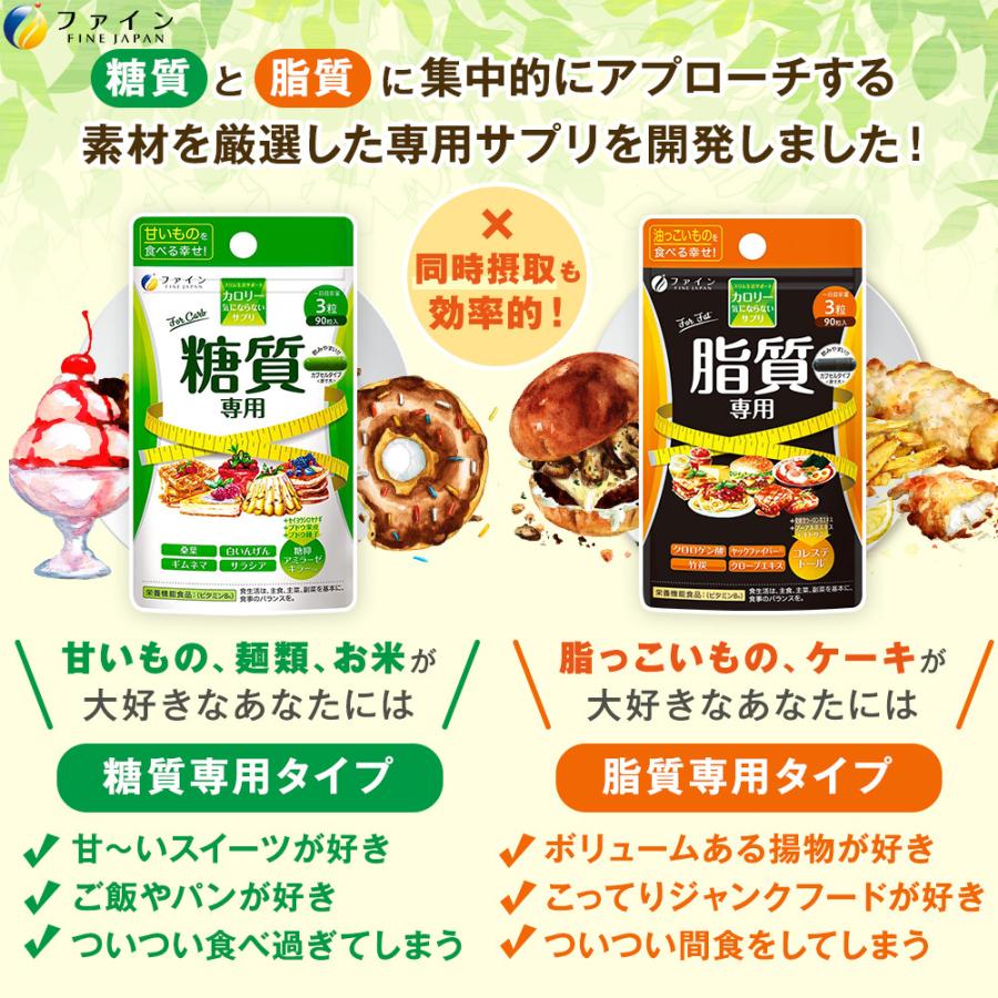 FINE JAPAN カロリー気にならないサプリ 糖質専用 60日分(180粒) 大