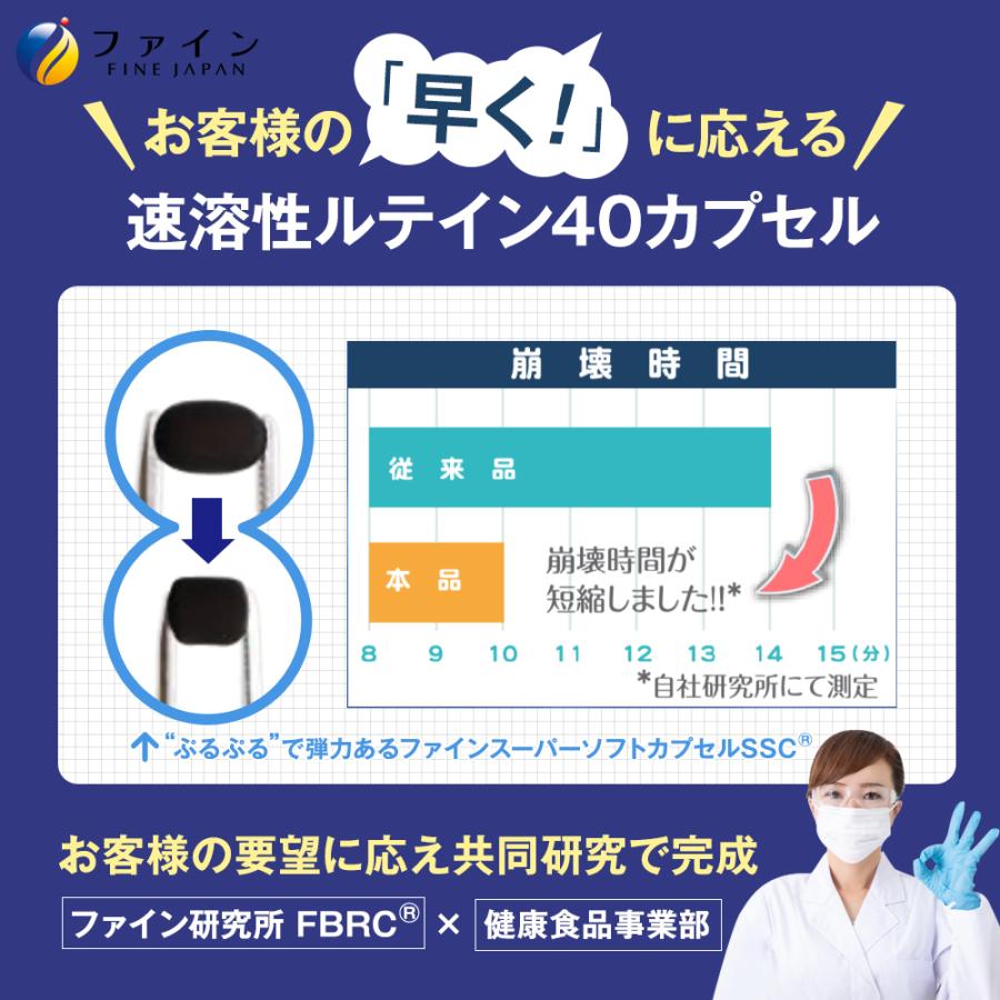 FINE JAPAN ファイン ひとみの恵 ルテイン40 ソフト 33g(550mg×60粒) 3