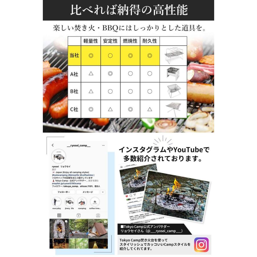 TokyoCamp 焚火台 焚き火台 折りたたみ焚火台 コンパクト 軽量 キャンプ 焚火 |  | 04