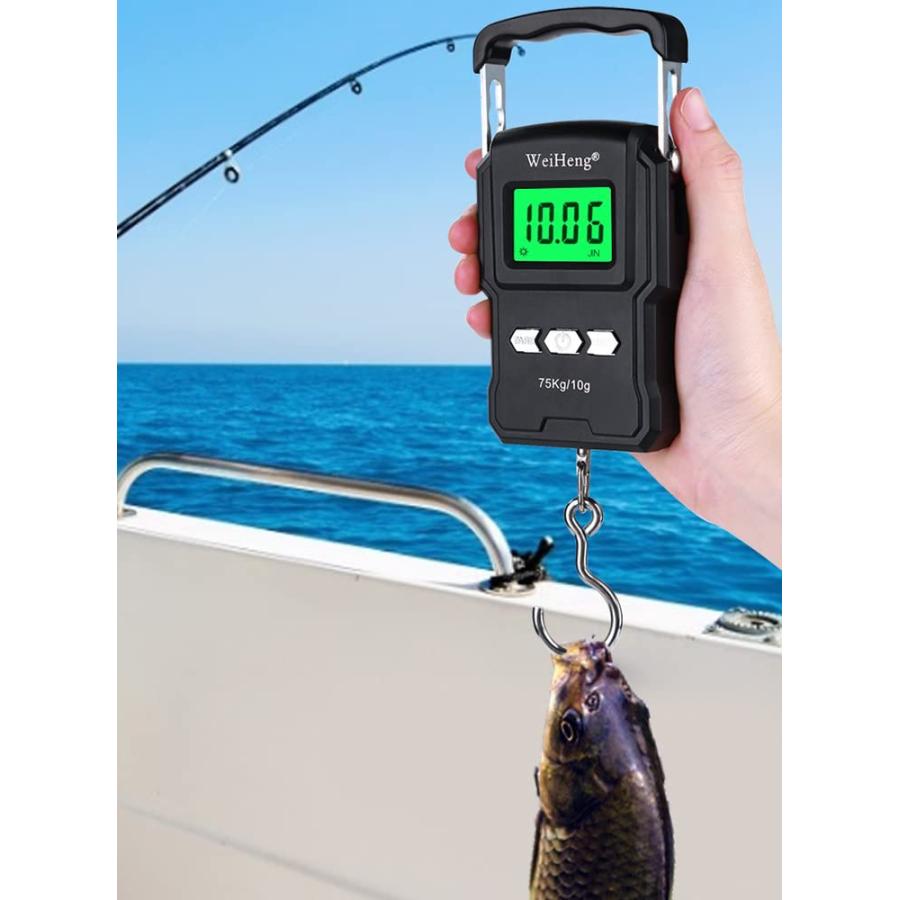 YFFSFDC フィッシング用 吊りはかり 75KG デジタルスケール 電子はかり 1Mメジャー付き デジタル フィッシング スケール はかり 秤 |  | 06