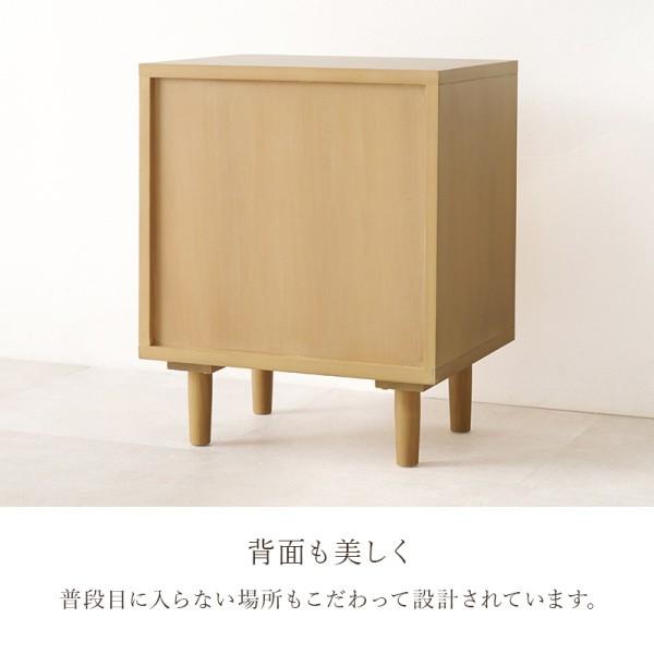 ラタン サイドテーブル 幅45cm かごめ編み 扉 脚付 ナイトテーブル ソファ サイド テーブル アジアン風 デザイン 可動棚 コンパクト 収納 インテリア 送料無料_11