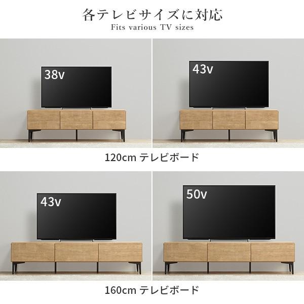 ローボード テレビ台 板扉タイプ 幅160cm フラット デザイン 脚付 リビング ボード オープン扉 収納 コード穴 配線用スリット TV ラック 国産 送料無料
