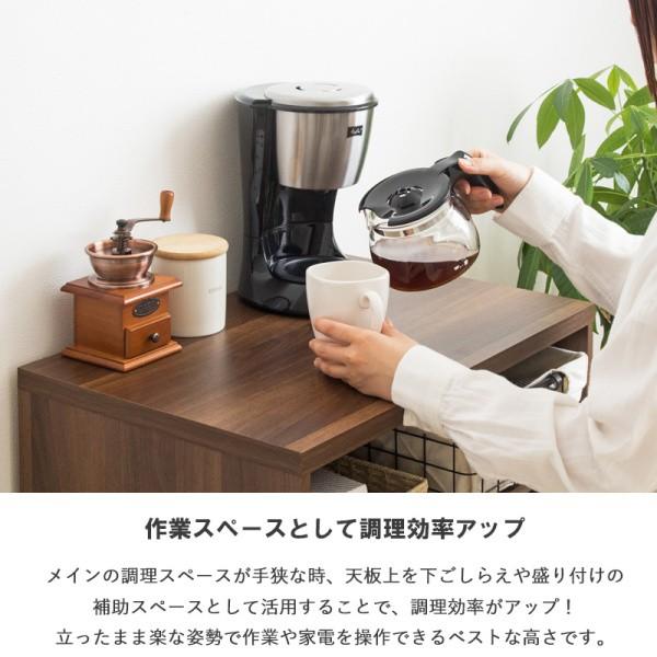 ゴミ箱上 レンジ台 ラック ロータイプ 幅60cm スリム レンジボード ダストボックス 収納 キッチン カウンター ボード 可動棚 すきま ゴミ箱 送料無料 |  | 07