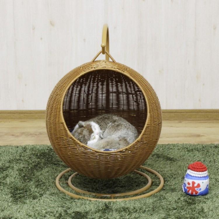 ペット用 ハンキングチェア 猫 ベッド 不二貿易 ペットベッド ハンギングチェア ペット用 ドーム型