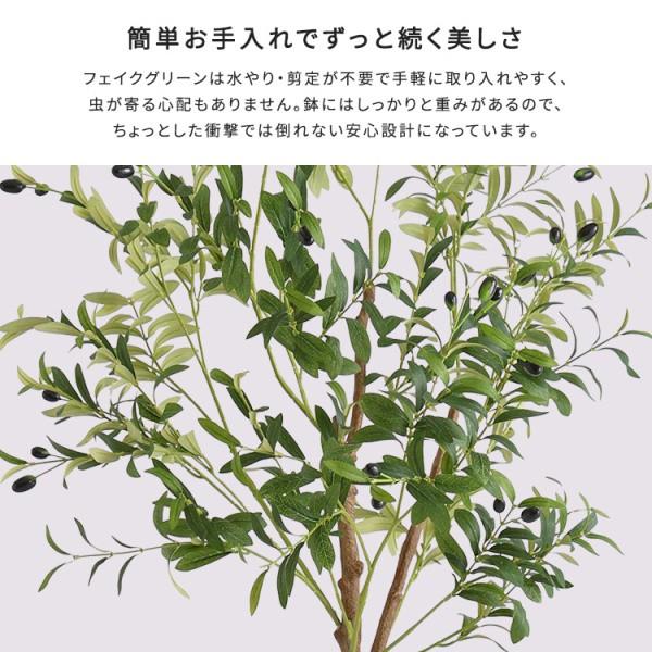 人工 観葉植物 オリーブ 高さ180cm Lサイズ フェイクグリーン 観賞用 造花 観葉 植物 室内 ガーデニング ガーデン グリーン リビング 玄関 インテリア 送料無料の画像