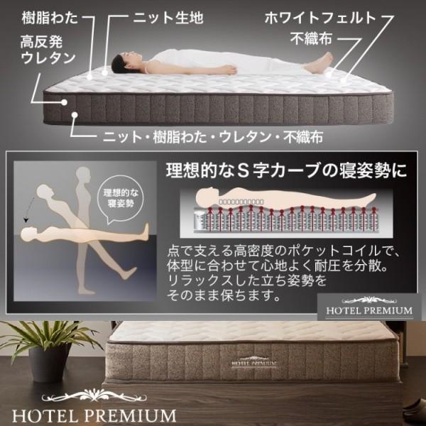 高密度 ポケットコイル マットレス 単品 高反発ウレタン マット 体圧分散 スプリング ベッドマット ニット生地 極厚 エッジサポート 寝具 送料無料 【ヘム】