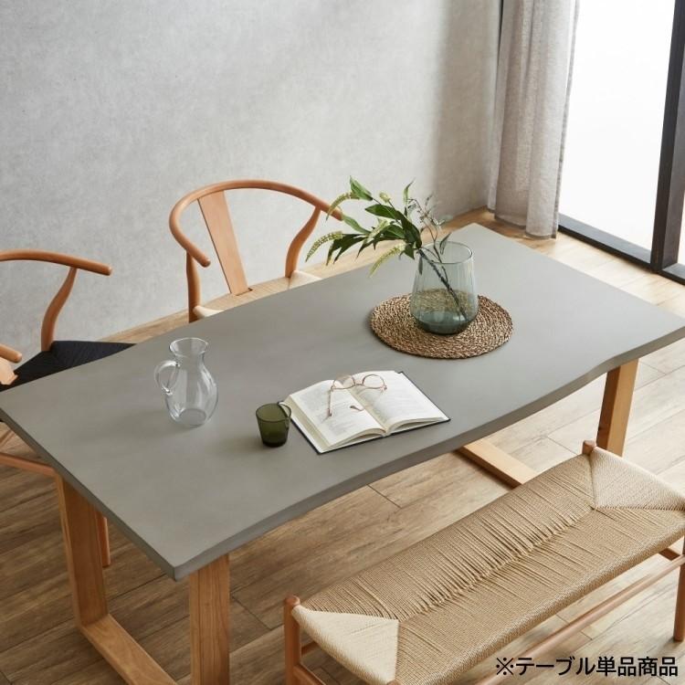 コンクリート調 ダイニングテーブル 単品 幅160cm 木脚 コンクリート柄 デザイン テーブル キッチン 食卓 インテリア 家具 送料無料 ※テーブル単品_5