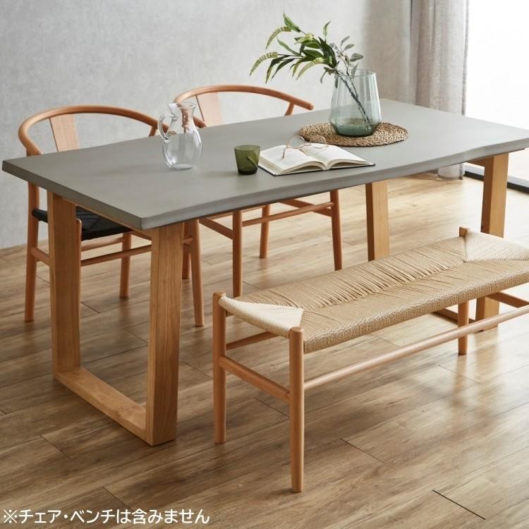 コンクリート調 ダイニングテーブル 単品 幅160cm 木脚 コンクリート柄 デザイン テーブル キッチン 食卓 インテリア 家具 送料無料 ※テーブル単品_6
