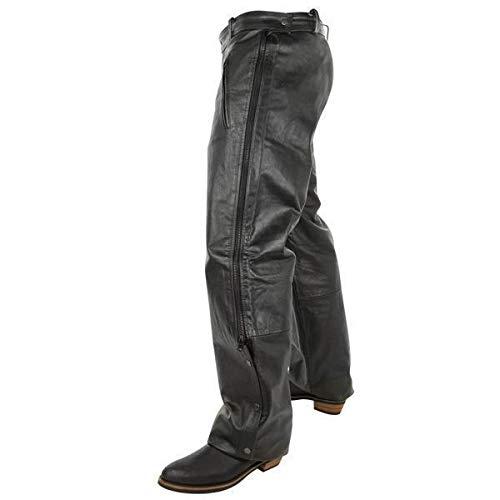 販売の値下げ Xelement b7440メンズブラックレザーMotorcycle Overpant with Side Zipper and Sna 48 ブラック 56732