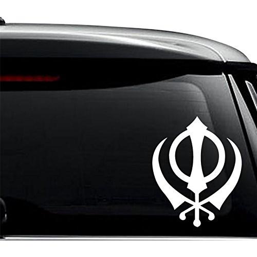 シークのカンダSpiritual Symbolデカールステッカーforラップトップ、ヘルメット、車、トラック、オートバイ、Windows、バンパー、壁、装飾に使用 15 in