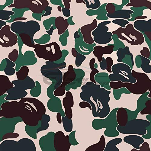 最高級のスーパー 無料ツールキットezautowrap Camo Camouflage Vinyラップステッカーデカール車オートバイエアリリースバブルフリー自己接着ピールとスティック 60X60 (5F