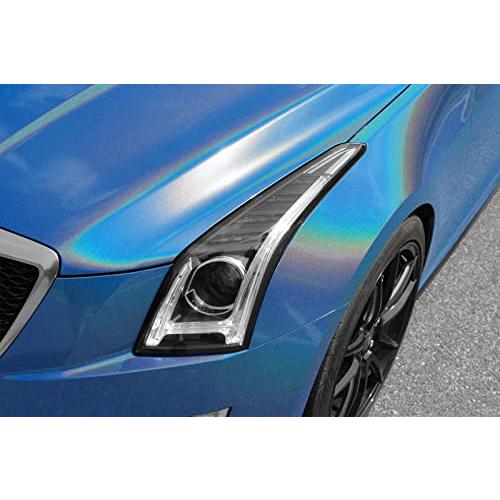 セールまとめ ezautowrap無料ツールキットサイケデリック光沢メタリック光沢Rainbow Holographicビニールラップエアリリース 60x360 (5FT X 30FT) ブルー EZ-VAR-PSYCH