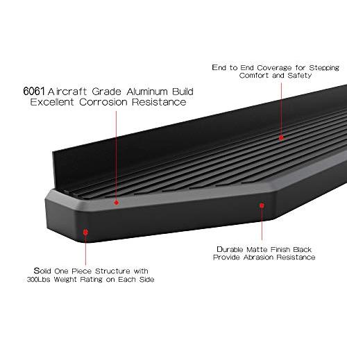 全商品超特価 iBoard 第3世代 ブラック アルミニウム フラットスタイル ランニングボード サイドステップ タコマ拡張アクセスキャブ用
